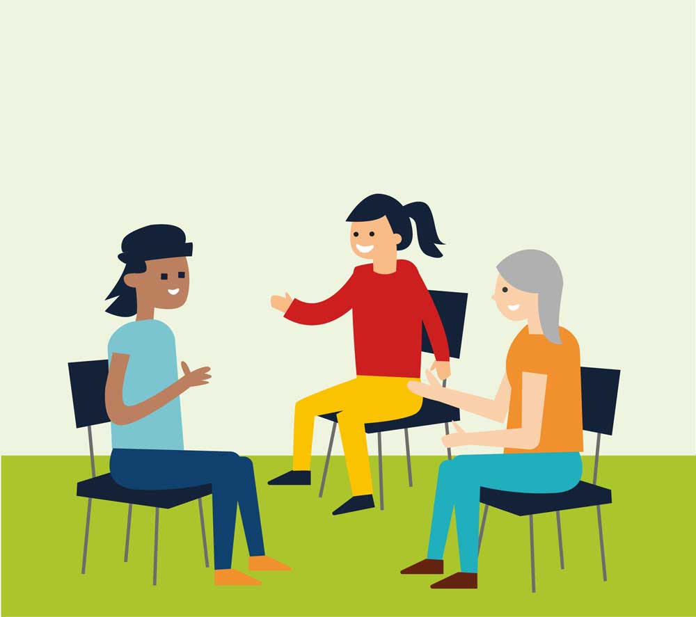 Groepsmomenten Illustratie groepsmomenten
